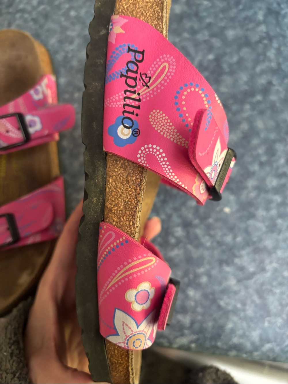 Papillio  Pink Floral Double-Strap Buckle Sandals - Picture 2 of 6
